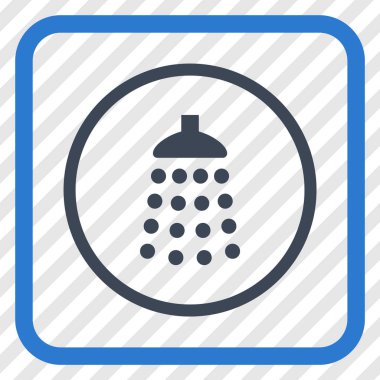 Duş vektör simgesi bir çerçeve içinde