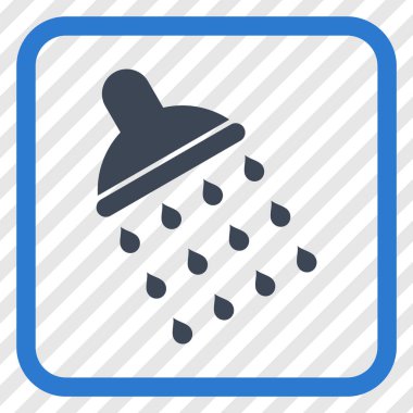 Duş vektör simgesi bir çerçeve içinde