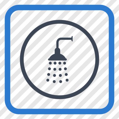 Duş vektör simgesi bir çerçeve içinde