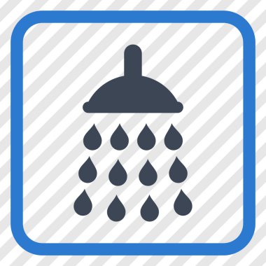 Duş vektör simgesi bir çerçeve içinde