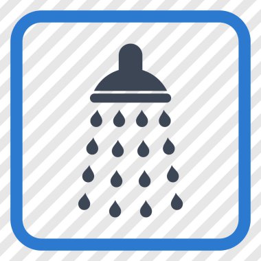 Duş vektör simgesi bir çerçeve içinde