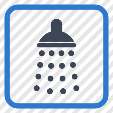 Duş vektör simgesi bir çerçeve içinde