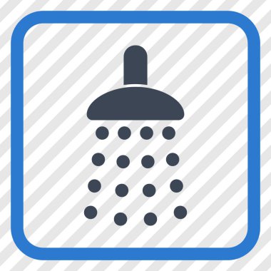 Duş vektör simgesi bir çerçeve içinde