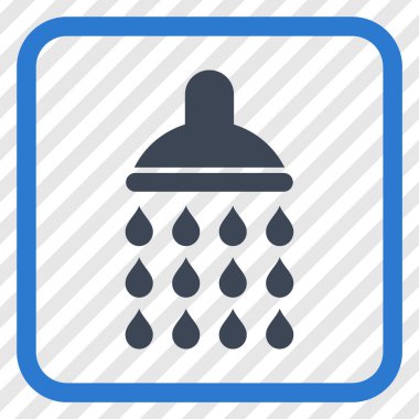 Duş vektör simgesi bir çerçeve içinde