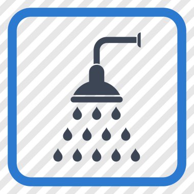 Duş vektör simgesi bir çerçeve içinde