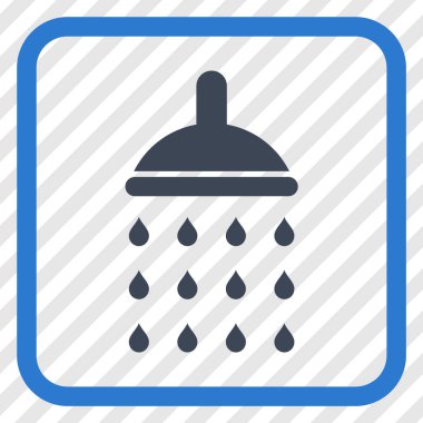 Duş vektör simgesi bir çerçeve içinde