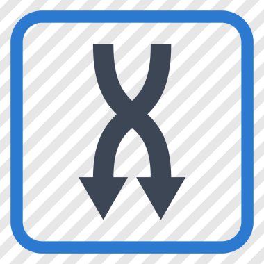 Vektör simgesi aşağı okları bir çerçevede shuffle