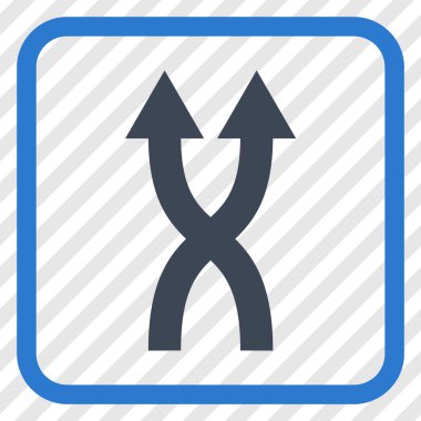 Vektör simge yukarı okları bir çerçevede shuffle