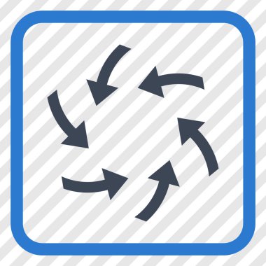 Oklar vektör simgesi bir çerçevede girdap