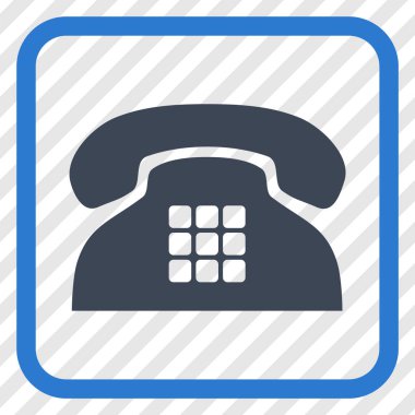 Sesi telefon vektör simgesi bir çerçeve içinde