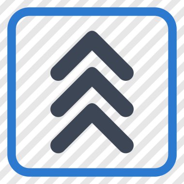 Vektör simgesi bir çerçeve içinde yukarı çift ok ucu