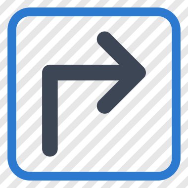 Doğru vektör simge bir çerçevede açmak