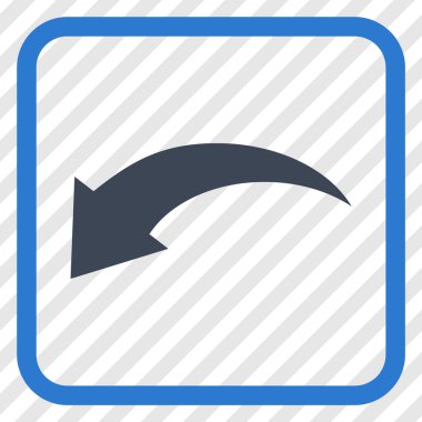 Vektör simgesi bir çerçeve içinde geri al