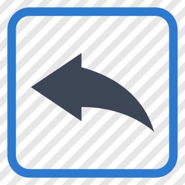 Vektör simgesi bir çerçeve içinde geri al