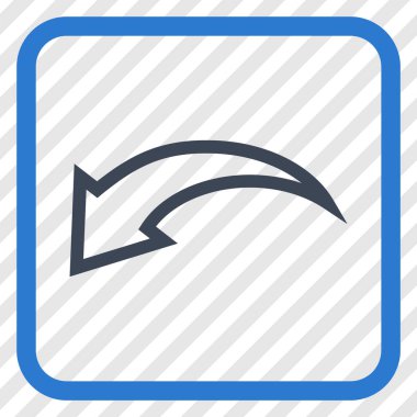 Vektör simgesi bir çerçeve içinde geri al