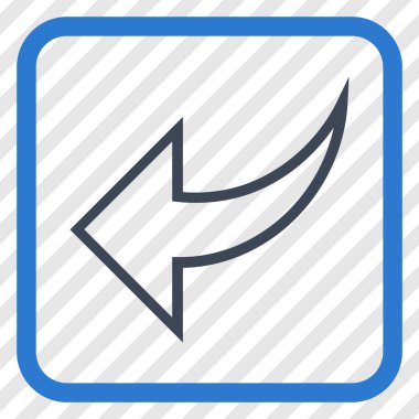 Vektör simgesi bir çerçeve içinde geri al