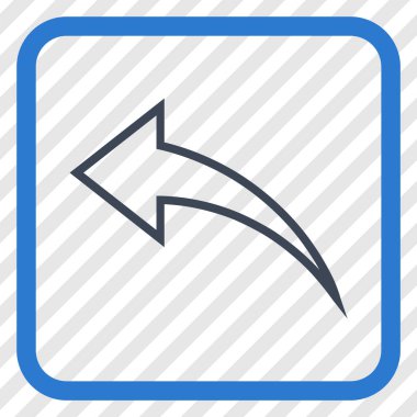 Vektör simgesi bir çerçeve içinde geri al