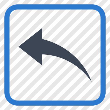 Vektör simgesi bir çerçeve içinde geri al