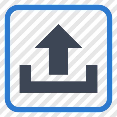 Vektör simgesi bir çerçeve içinde upload