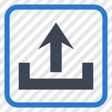 Vektör simgesi bir çerçeve içinde upload