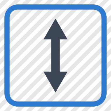 Dikey Çevir vektör simgesi bir çerçeve içinde