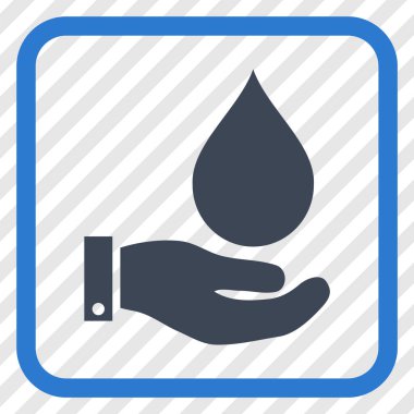 Su Servisi vektör simgesi bir çerçeve içinde