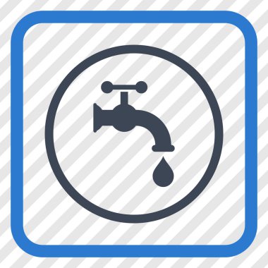 Su dokunun vektör simgesi bir çerçeve içinde