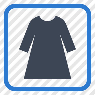 Kadın elbise vektör simgesi bir çerçeve içinde