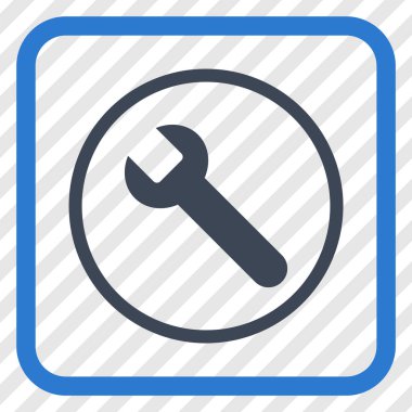 İngiliz anahtarı vektör simgesi bir çerçeve içinde