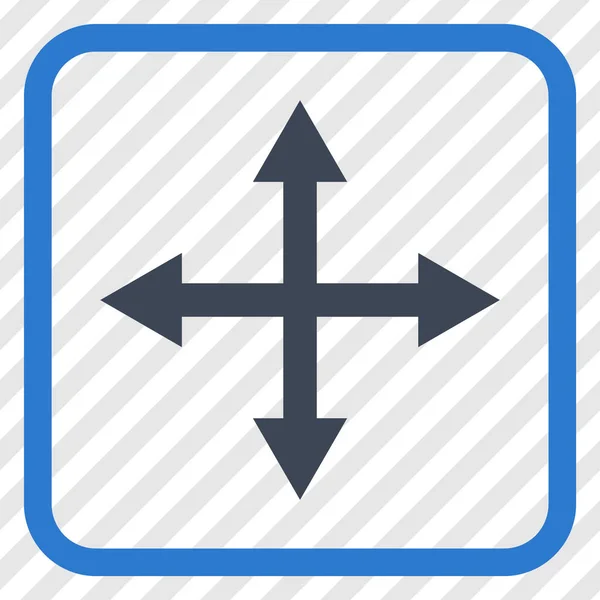 Rozbalte ikonu vektorové šípů v rámu — Stockový vektor
