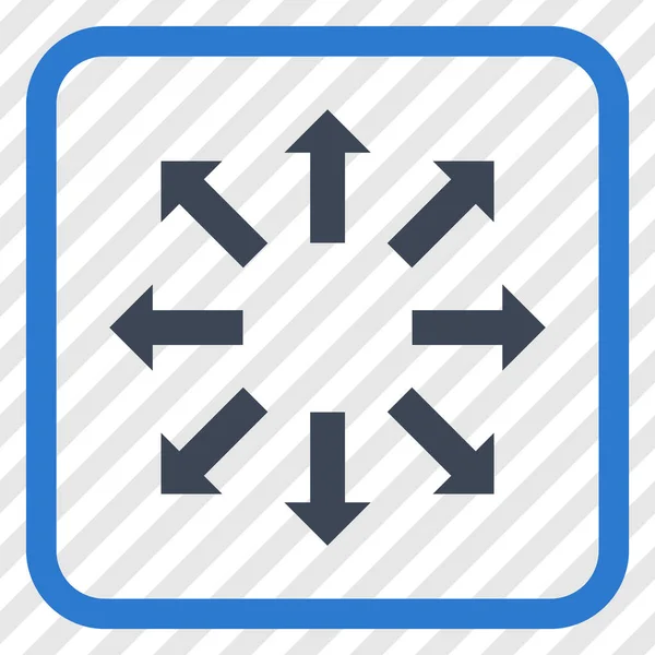 Explotar flechas Vector icono en un marco — Vector de stock