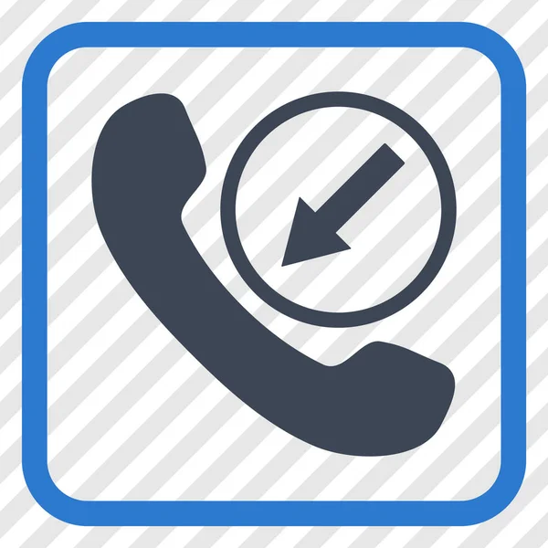 Incoming Call Vector Icon In a Frame — Stock Vector