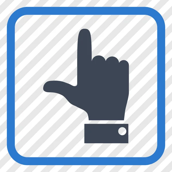 Ponteiro de mão ícone vetorial em uma moldura — Vetor de Stock