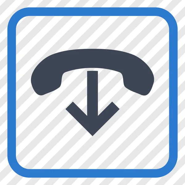 Telefone pendurar vetor ícone em uma moldura — Vetor de Stock