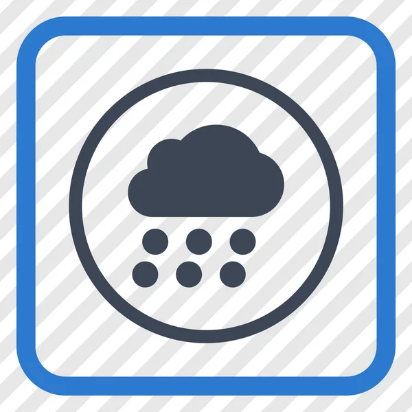 Ícone de vetor de nuvem de chuva em um quadro —  Vetores de Stock