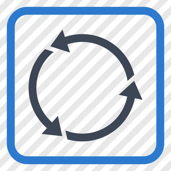 Ícone de vetor de reciclagem em um quadro — Vetor de Stock