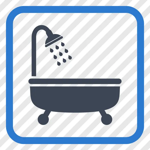 Vector de baño de ducha icono en un marco — Archivo Imágenes Vectoriales