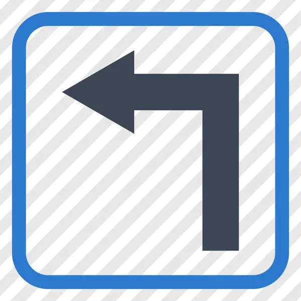 Vri venstre vektor Icon i en ramme – stockvektor