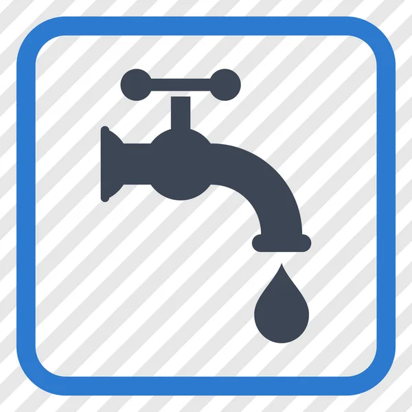 Water Tap Vector Icon In a Frame — Stock Vector