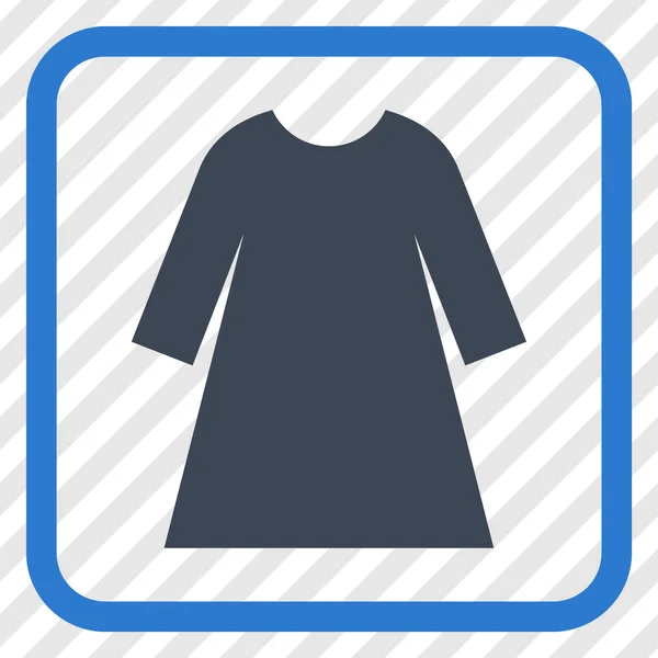 Mujer vestido Vector icono en un marco — Vector de stock