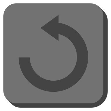 Sola Döndür yuvarlak kare vektör simgesi