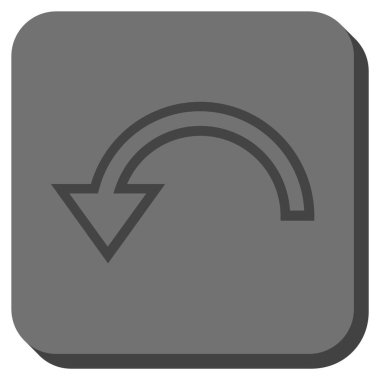 Sola Döndür yuvarlak kare vektör simgesi