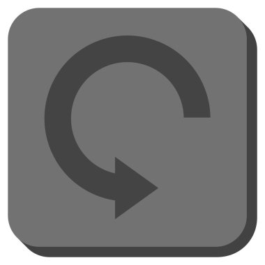 Doğru yuvarlatılmış kare vektör simge döndürmek