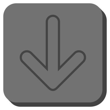 Yuvarlatılmış Kare vektör simgesi aşağı yönlü ok