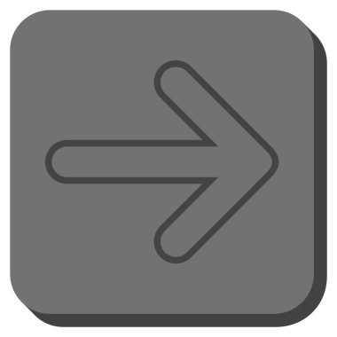 Yuvarlak ok sağ yuvarlak kare vektör simgesi