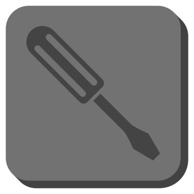 Tornavida yuvarlatılmış kare vektör simgesi