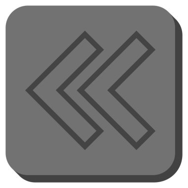 Sola kaydırma yuvarlak kare vektör simgesi