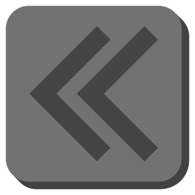 Sola kaydırma yuvarlak kare vektör simgesi