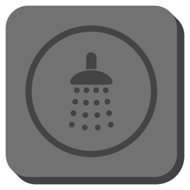 Duş yuvarlatılmış kare vektör simgesi