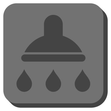 Duş yuvarlatılmış kare vektör simgesi